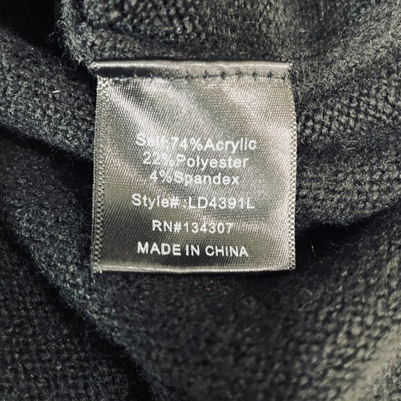 Line And Dot Black Sweater Midi Dress XS Sleeveless Knit Ribbed Backless NWT Y2K - Picture 4 of 12